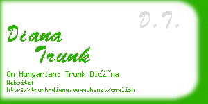 diana trunk business card